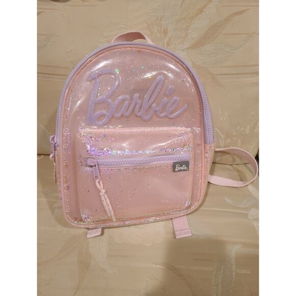 Barbie Mini Backpack Zara Crossover 2024 Mattel Pink And Has Sparkles (10 In) - Picture 1 of 5